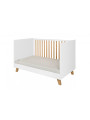 Cot Bed / Sofa 70x140 Zara White & Natural Oak Wood - Novelies