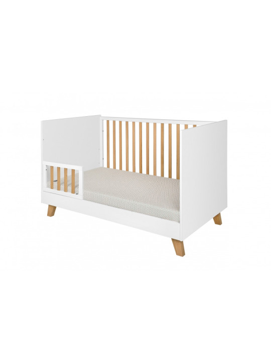 Culla / Lettino / Divanetto 70x140 Zara in Legno Bianco e Naturale - Novelies
