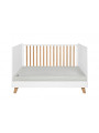 Culla / Lettino / Divanetto 70x140 Zara in Legno Bianco e Naturale - Novelies