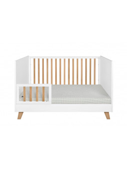 Culla / Lettino / Divanetto 70x140 Zara in Legno Bianco e Naturale - Novelies