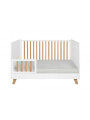 Culla / Lettino / Divanetto 70x140 Zara in Legno Bianco e Naturale - Novelies