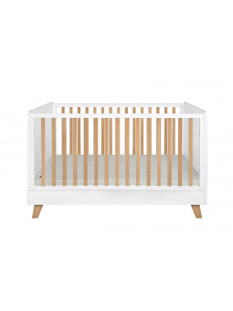Cot Bed / Sofa 70x140 Zara White & Natural Oak Wood - Novelies