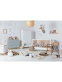 Cot Bed / Sofa 70x140 Zara White & Natural Oak Wood - Novelies