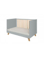 Culla / Lettino / Divanetto 70x140 Zara in Legno Grigio e Naturale - Novelies