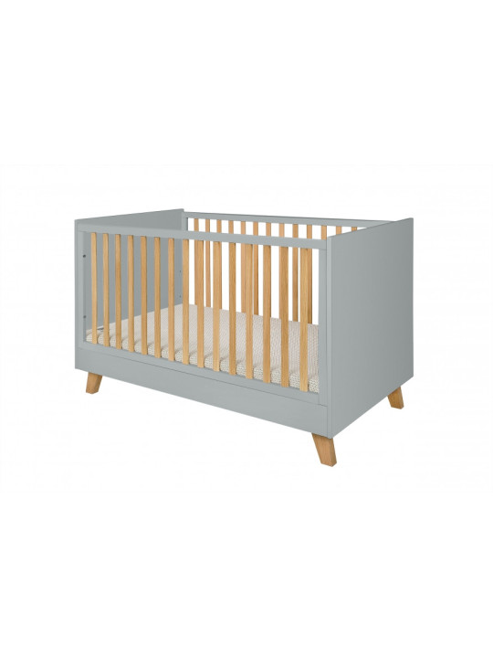 Cot Bed / Sofa 70x140 Zara Grey & Natural Oak Wood - Novelies