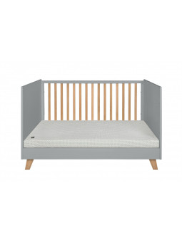 Culla / Lettino / Divanetto 70x140 Zara in Legno Grigio e Naturale - Novelies