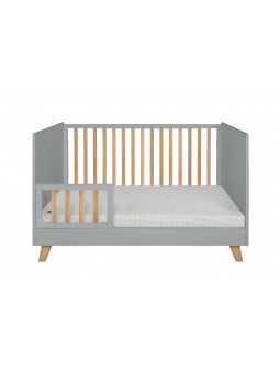 Culla / Lettino / Divanetto 70x140 Zara in Legno Grigio e Naturale - Novelies