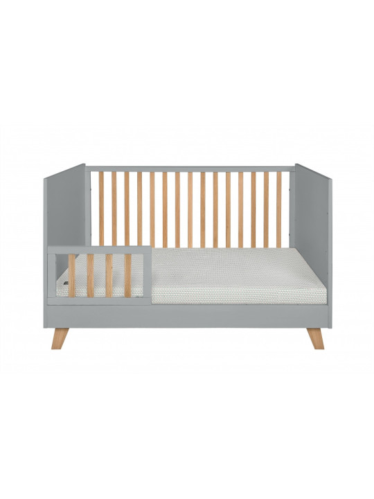 Cot Bed / Sofa 70x140 Zara Grey & Natural Oak Wood - Novelies