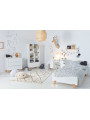 Letto Singolo 90x200 Zara in Legno Bianco e Naturale - Novelies