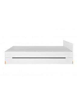 Letto Singolo 90x200 Zara in Legno Bianco e Naturale - Novelies
