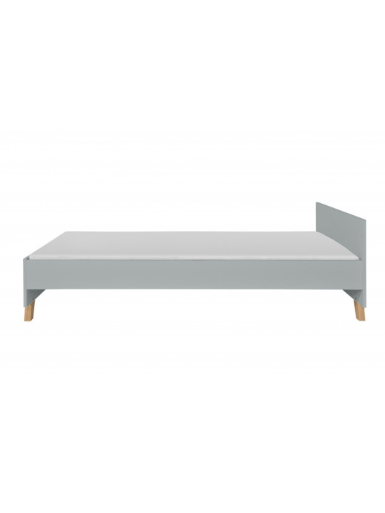 Letto Singolo 90x200 Zara in Legno Grigio e Naturale - Novelies