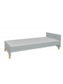 Letto Singolo 90x200 Zara in Legno Grigio e Naturale - Novelies