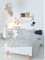 Children's Desk with Drawers Zara in White / Natural Wood - Novelies