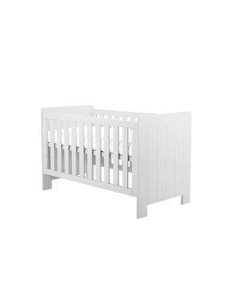 Cradle with bars for Babies 140x70 convertible to Bed in White or Gray MDF and Pine Wood