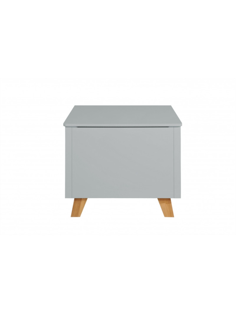 Children's Bench / Toy Storage Container Zara in Grey Wood - Novelies