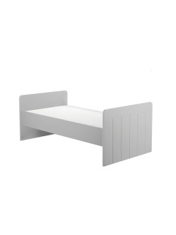 Cradle with bars for Babies 140x70 convertible to Bed in White or Gray MDF and Pine Wood
