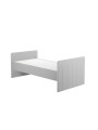 Culla con sbarre per Neonati 140x70 trasformabile in lettino in MDF Bianco o Grigio e Legno di Pino