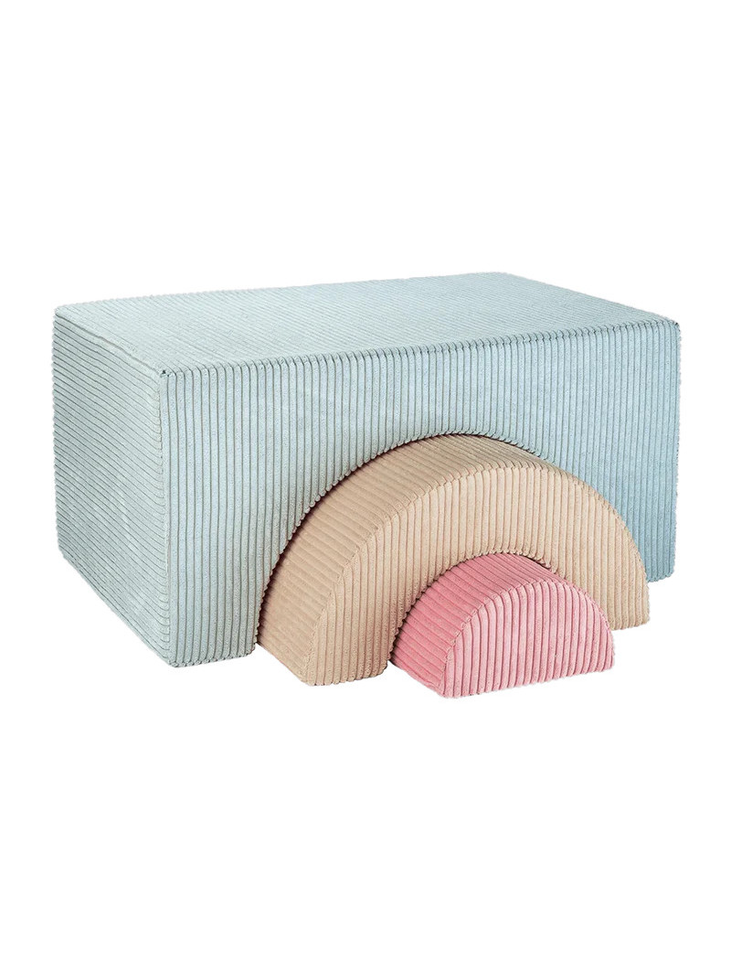 Set da Gioco Arcobaleno per Bambini in Velluto Menta - Wigiwama