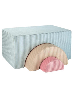 Set da Gioco Arcobaleno per Bambini in Velluto Menta - Wigiwama