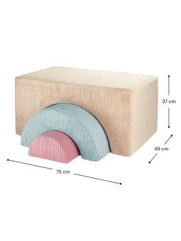 Set da Gioco Arcobaleno per Bambini in Velluto Marrone - Wigiwama