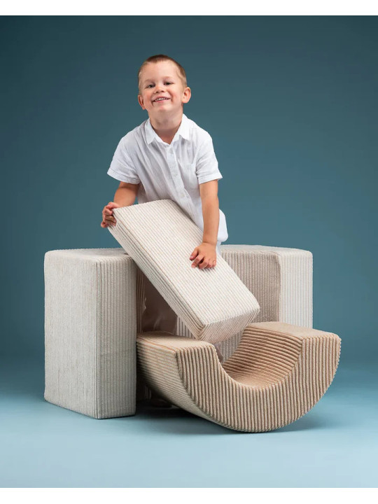 Set da Gioco Arcobaleno per Bambini in Velluto Bianco - Wigiwama