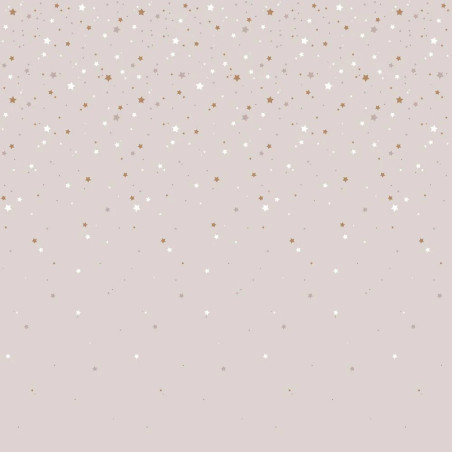 Wallpaper for Children's Bedroom Simple stars from the sky powder pink by Dekornik