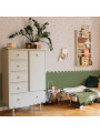 Wallpaper for Children's Bedroom Simple stars from the sky powder pink by Dekornik