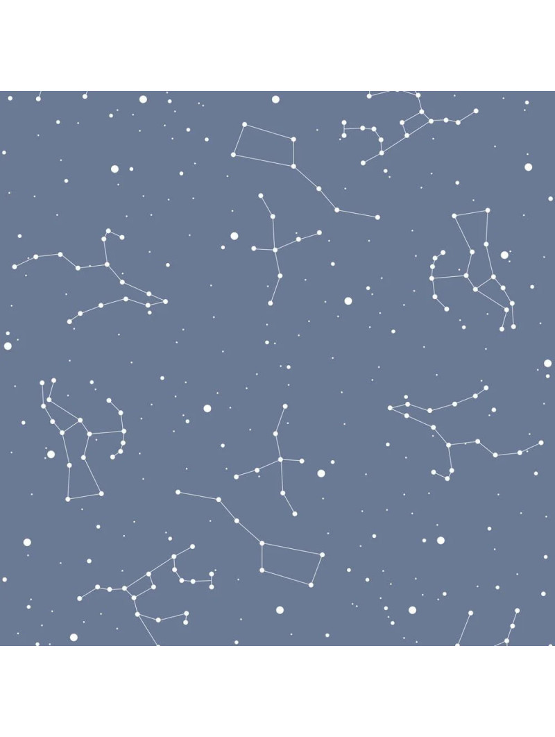Wallpaper for Children's Bedroom Simple cosmos blue by Dekornik