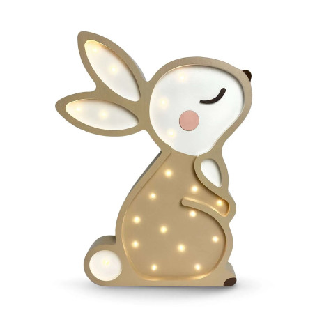 Lampada in Legno Bunny Coniglio Beige - Peekaboo