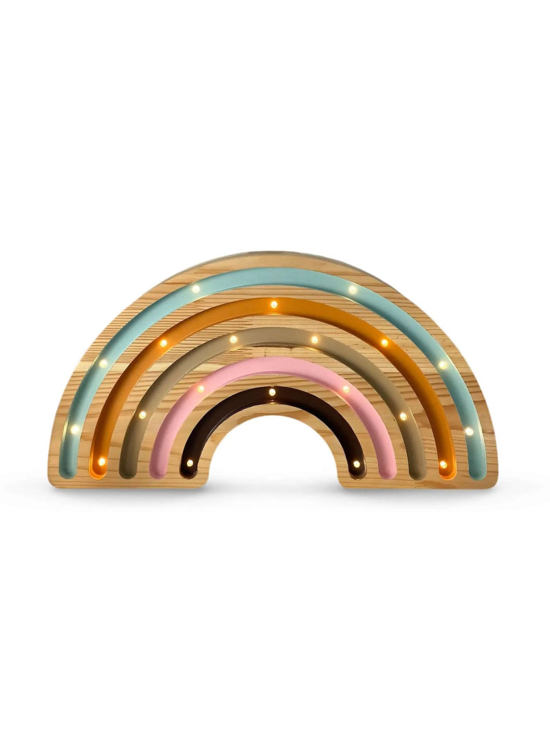 Rainbow Wood Handmade Wooden Children's Lamp - Peekaboo