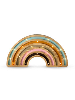 Lampada Notturna in Legno Rainbow Wood Arcobaleno per Camerette Bambini - Peekaboo