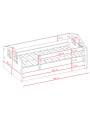 Single bed for children with house-shaped headboards available in 3 sizes white wooden mattress Kacper by Kocot Kids