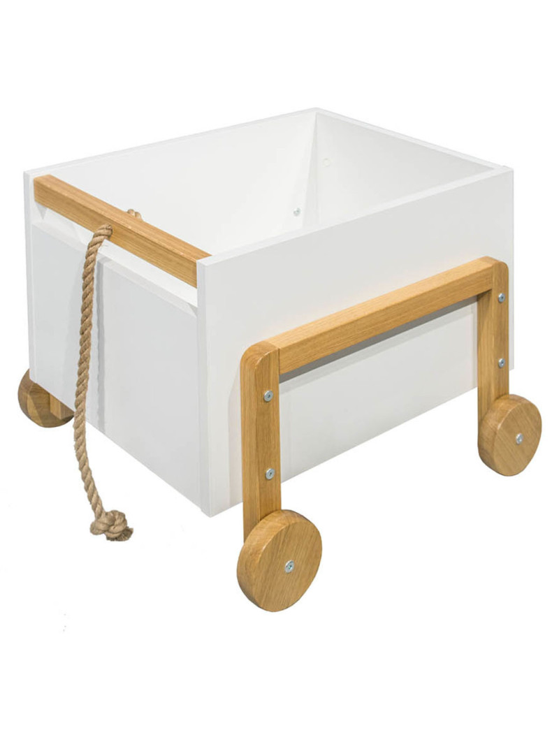 Toy Chest Box Victor White Wood - Kocot Kids
