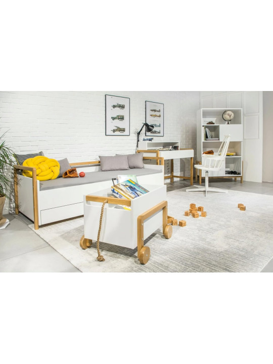 Toy Chest Box Victor White Wood - Kocot Kids
