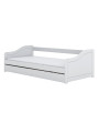 Letto per Bambini in legno bianco 90x200 Blanka con Letto Extra - Kocot Kids