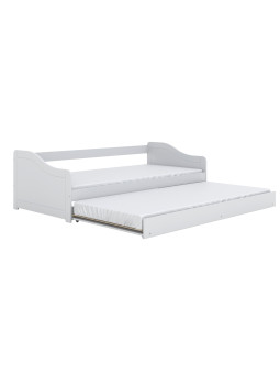 Letto per Bambini in legno bianco 90x200 Blanka con Letto Extra - Kocot Kids