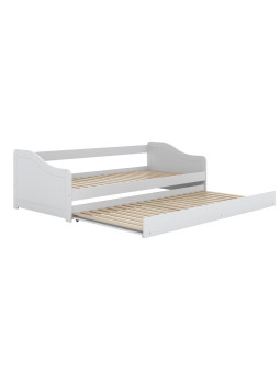 Letto per Bambini in legno bianco 90x200 Blanka con Letto Extra - Kocot Kids