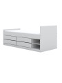 Single bed for children 90x200 cm with shelves and drawers for extra space Leon by Kocot Kids