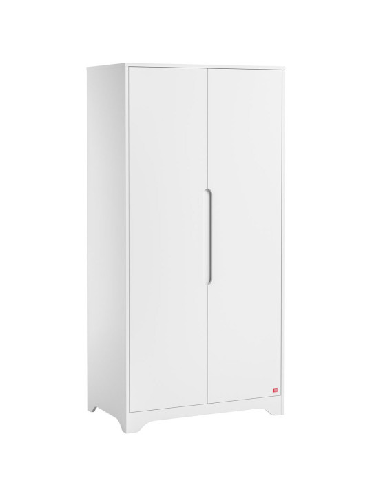 Armadio guardarobe a 2 ante in legno bianco per la cameretta dei bambini Ova by VOX