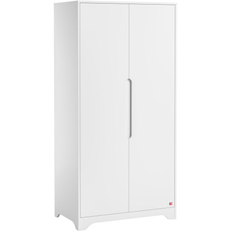 Armadio guardarobe a 2 ante in legno bianco per la cameretta dei bambini Ova by VOX