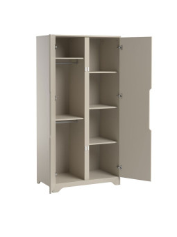 Armadio guardarobe a 2 ante in legno beige per la cameretta dei bambini Ova by VOX