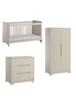 Cameretta Completa 3 Pezzi con Culla 60x120 serie Ova beige - VOX