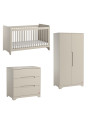 Cameretta Completa 3 Pezzi con Culla 60x120 serie Ova beige - VOX