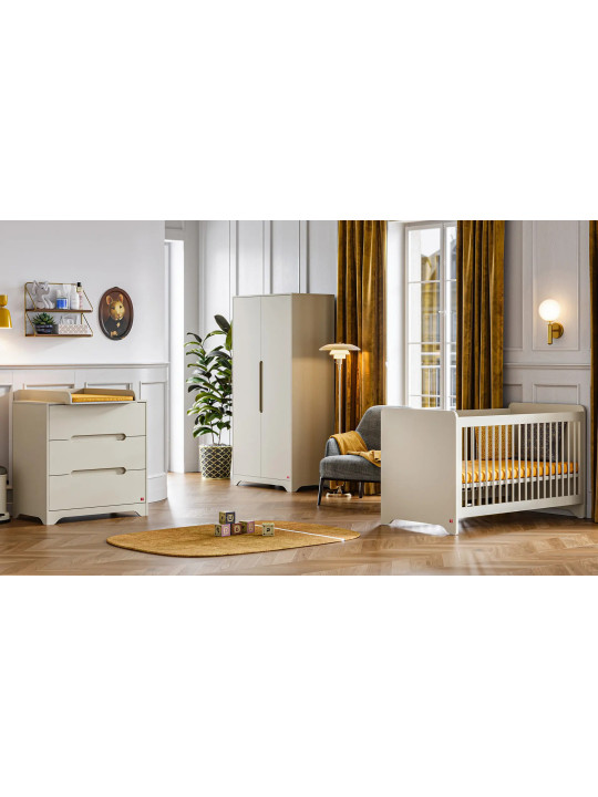 Cameretta Completa 3 Pezzi con Culla 60x120 serie Ova beige - VOX