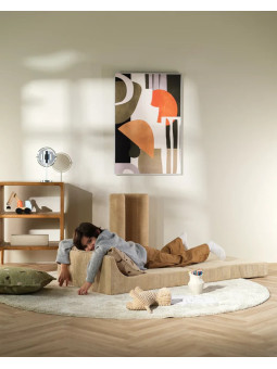 Divano Modulare per Bambini Flipster in Velluto Marrone - Wigiwama