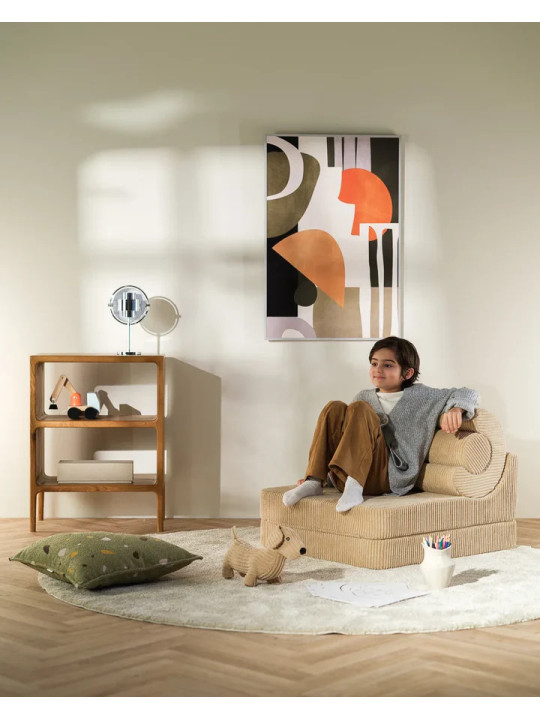 Divano Modulare per Bambini Flipster in Velluto Marrone - Wigiwama