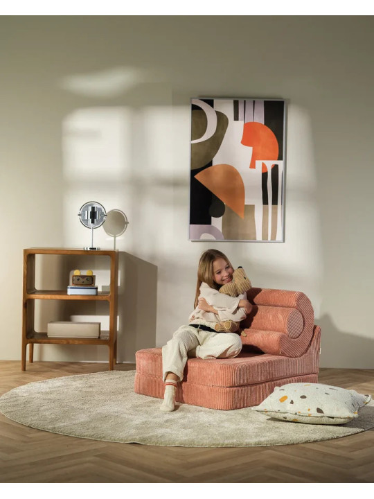 Flipster by Wigiwama Kids Foam Modular Sofa Set with Removable Cover in Pink Mousse