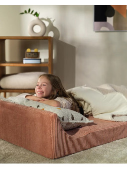 Flipster by Wigiwama Kids Foam Modular Sofa Set with Removable Cover in Pink Mousse