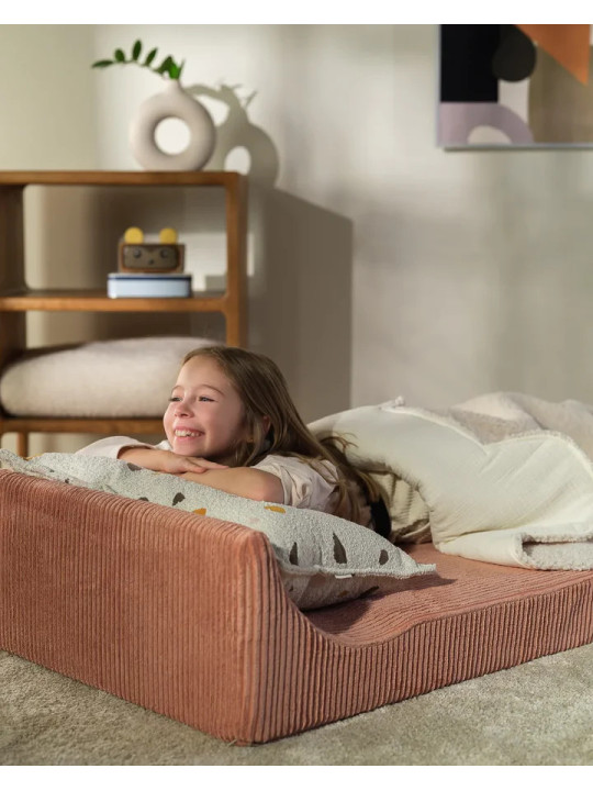 Flipster by Wigiwama Kids Foam Modular Sofa Set with Removable Cover in Pink Mousse