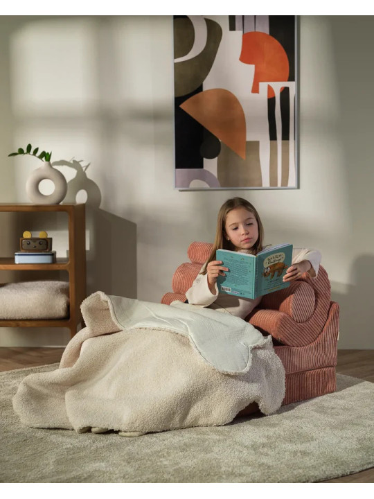 Flipster by Wigiwama Kids Foam Modular Sofa Set with Removable Cover in Pink Mousse